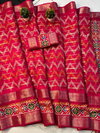 Wow Bandhej Pure Candy Cotton Silk With Jequrd Boder Saree Suppliers In India
